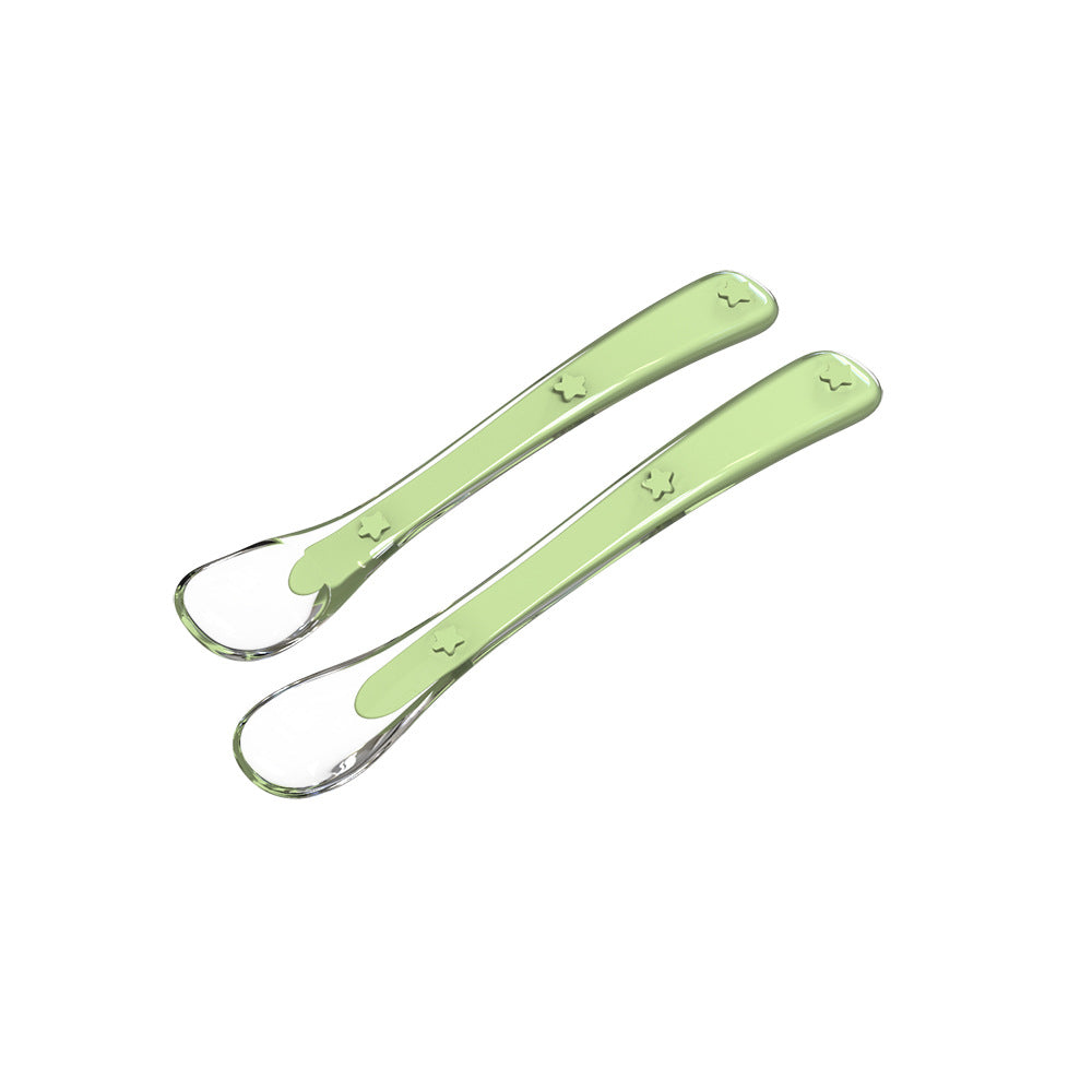 Baby spoon newborn food feeding spoon 6+ months baby spoon silicone soft spoon short handle - direct from the factory