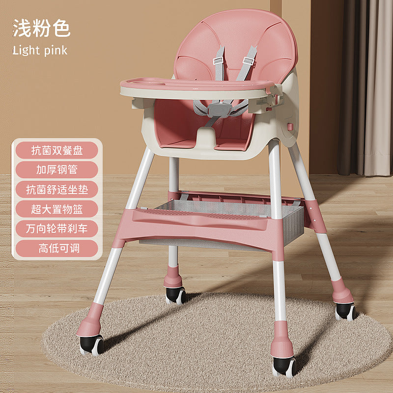 Baby Dining Chair Eating Foldable Portable Home Baby Learning Chair Children's Multifunctional Dining Table Chair Seat