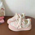 Breathable bear sneakers women's  new summer thick solewhite shoes with skirt easiest for match bread shoes