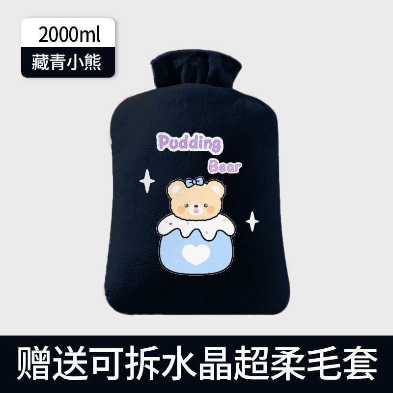 Long hot water heating water injection hand warmer for belly application explosion-proof creative cute stuffed girl warm quilt handy gadget