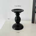 Quirky & creative retro black roman column candle holder - iron art decorative tabletop accent for aromatherapy candles