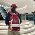 2025 new forest-inspired, high-style, large-capacity, durable, color-blocked backpack for middle and high school students, college students, and travel