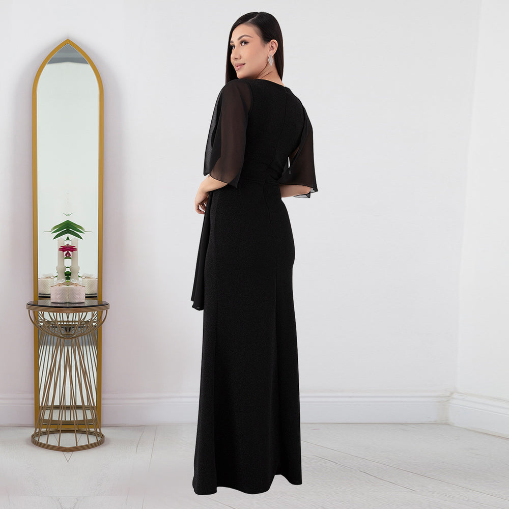 C7372 cross-border   fashion women's hot-selling elegant rhinestone evening dress