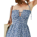 Summer european and american style sexy slip dress - cross-border  women's clothing - printed slip dress - backless dress
