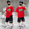 Boys' summer outfit set:  new summer styles - trendy, stylish, and street-ready for cool kids