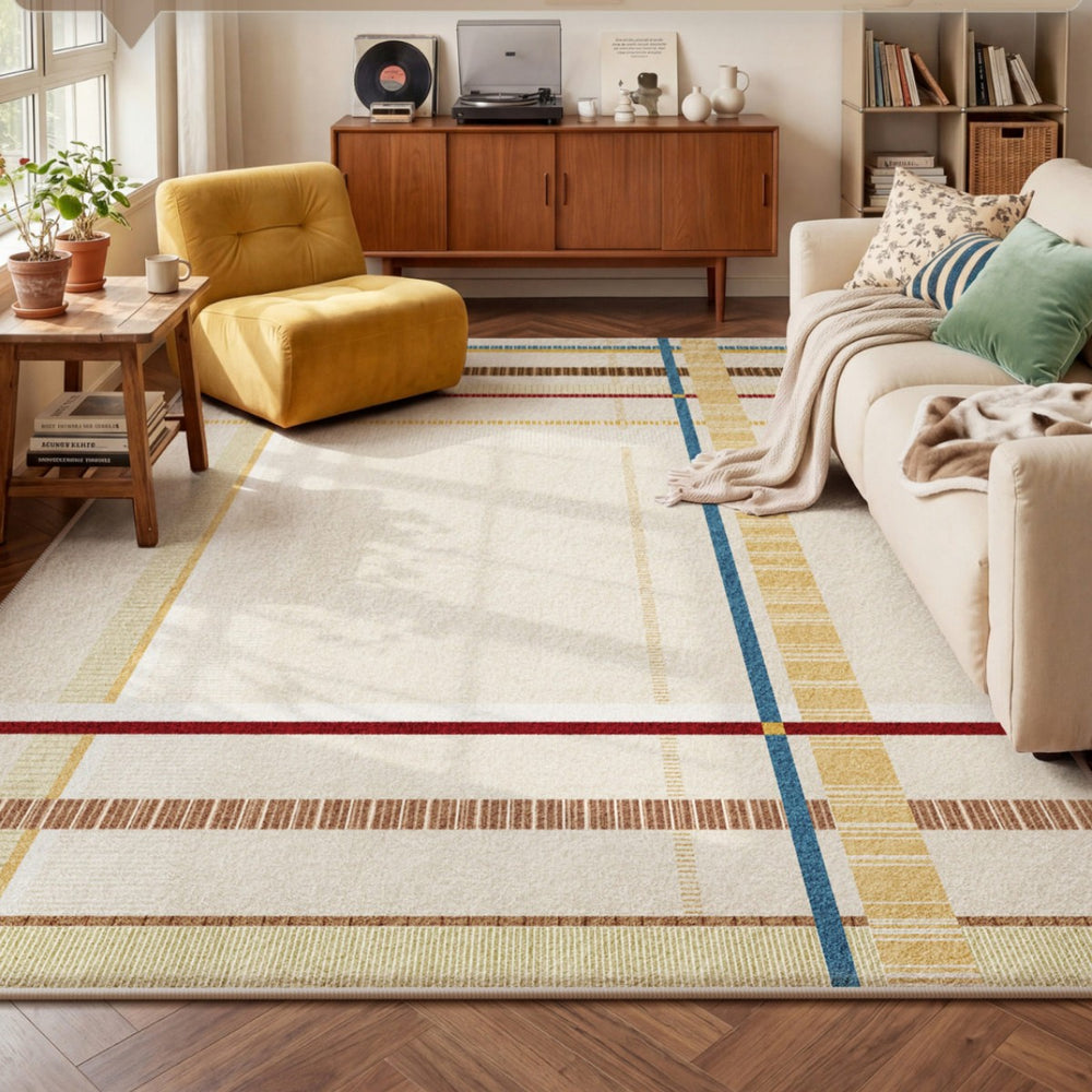 Dopamine carpet living room medieval cream style colorful no-wash and wipeable accessible luxuryclassy full bed bedside blanket