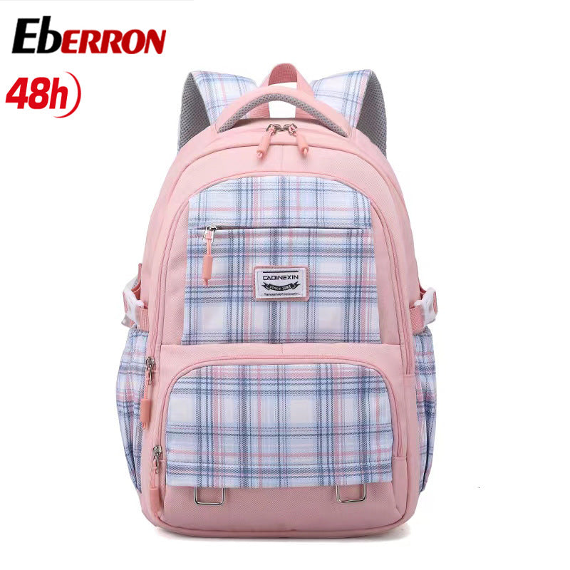 New backpack schoolbag middle school student female backpack polyester large capacity comfortable college style bag sweet