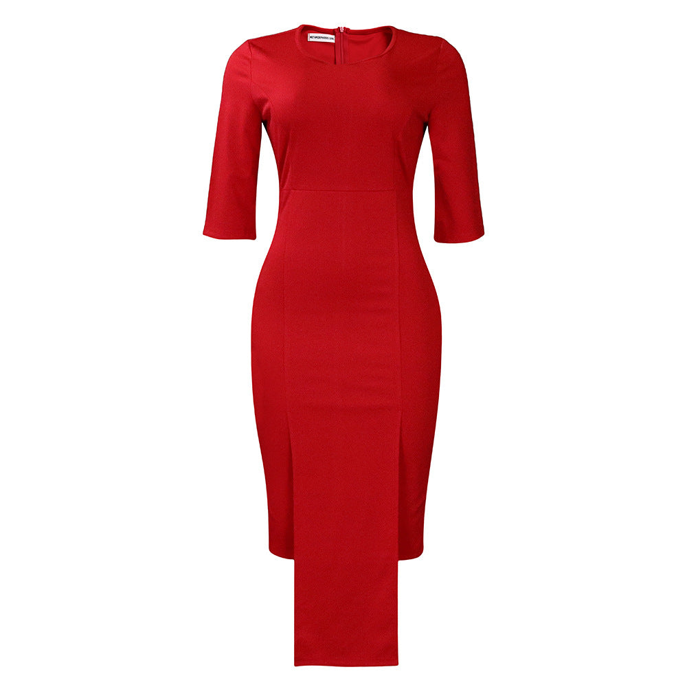 D351  european and american women's clothing  new fashion elegant slim-fit ol office bodycon african dress