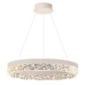 Italian minimalist ring ice crystal chandelier sealed lamp body insect-proof and dust-proof led smart hanging lamp hotel model lamp