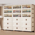 Folding cabinet double door storage cabinet large capacity bedroom baby wardrobe plastic installation-free floor-standing cabinet one piece minimum