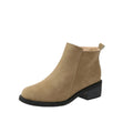 autumn cross-border slimming lookretroplus size short boots for women new arrivalexportbritish style side zipper mid-heeled boots
