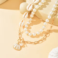 Wholesale seashell necklaces - european & american style, versatile beach & vacation jewelry, unique design, mixed stone & chain, choker necklace
