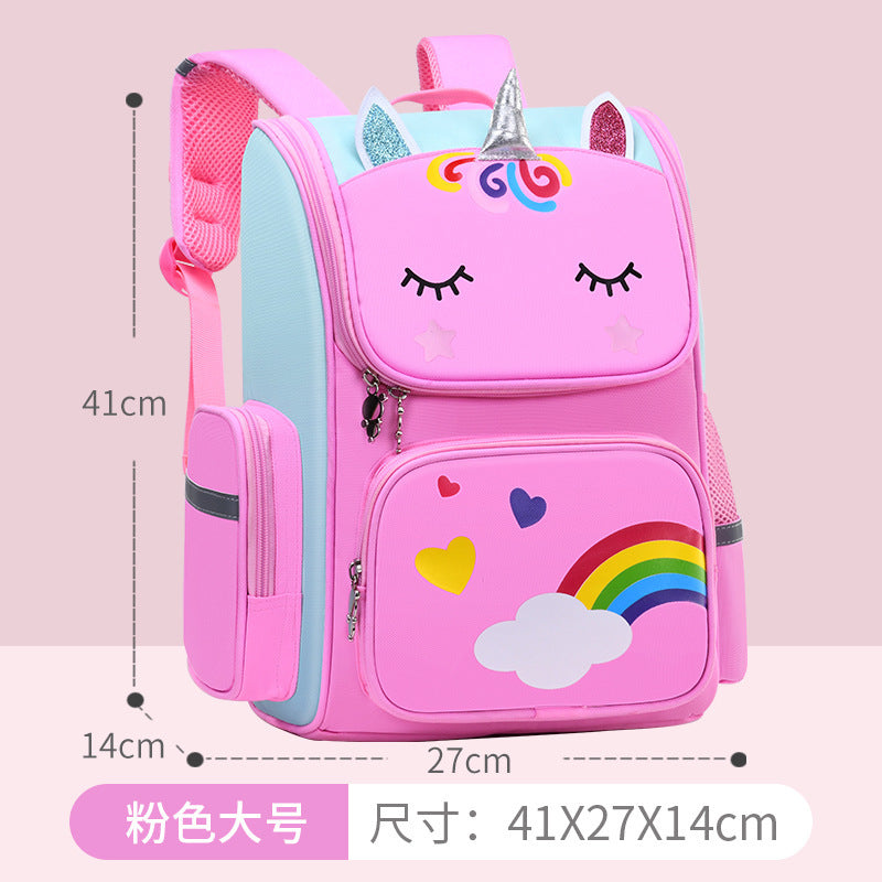 foreign trade children's schoolbag school girl princess large capacity ultra-light load-reducing spine-protecting primary school student schoolbag wholesale