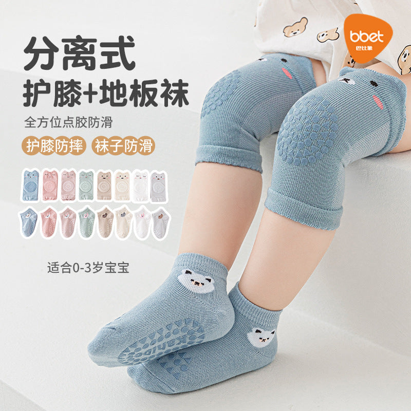 Babibele baby knee pads - summer lightweight crawling aid, anti-fall, anti-slip floor socks for first walkers