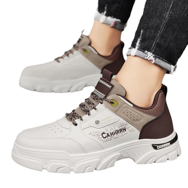 Men's shoes 2025 new spring collection: height-increasing athletic work sneakers, youth casual low-top martin boots