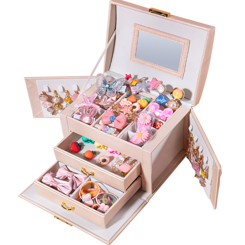 Princess-style hair accessories, hair clips, headbands, high-end storage jewelry box, children's cartoon hair ornaments gift box, wholesale for women