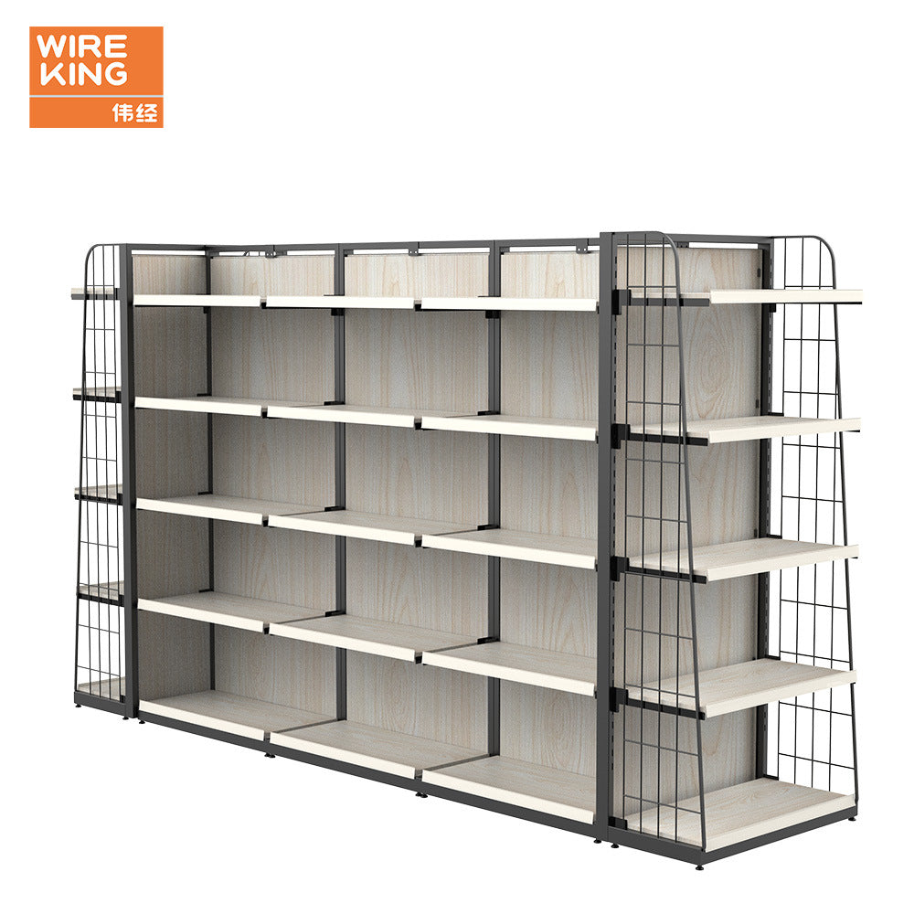 Factory Customized Supermarket Shelves Snacks Daily Necessities Display Shelves Double-sided Nakajima Shelves Convenience Store Display Shelves