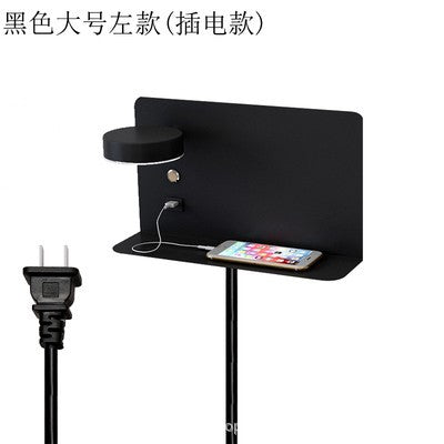 Nordic minimalist wall lamp - bedroom bedside sconce, hotel ambiance wall light, no wiring required, personalized design with usb phone charging