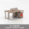 Computer desk and chair set - modern minimalist conference table for meetings, partitioned multi-person office desk for employees