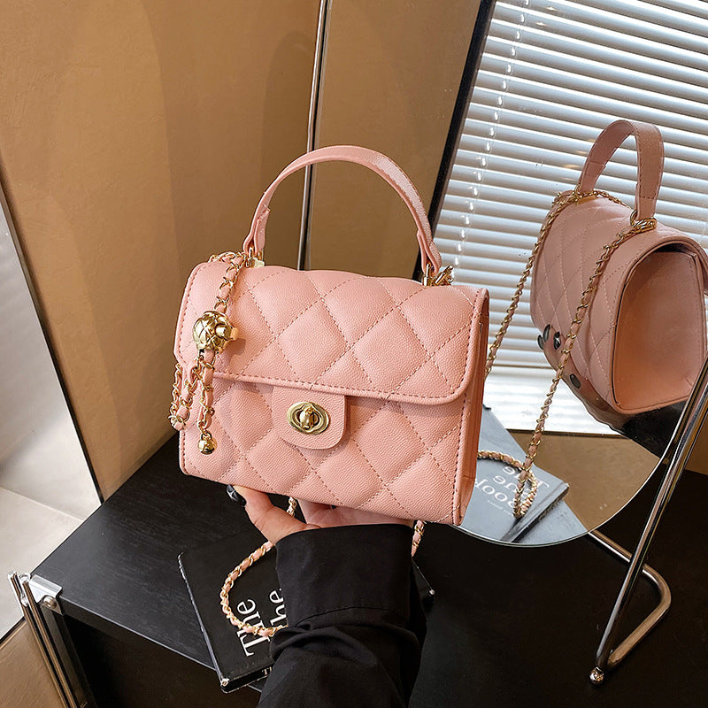 Foreign trade rhombus chain mini bag women's 2025 new high-end niche portable small square bag fashion messenger bag