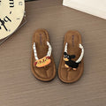 Cartoon cute outerwear flip flops women's summer internet celebrity ins best selling soft beach non-slip women's flip flops