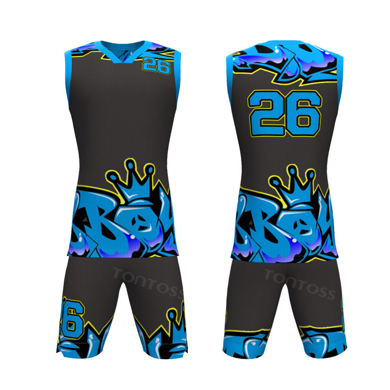 Adult game training jersey sports basketball jersey heat transfer quick drying jersey basketball jersey set custom printing
