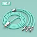 100w braided 3-in-1 fast charging cable - compatible with android, apple, huawei, and xiaomi phones