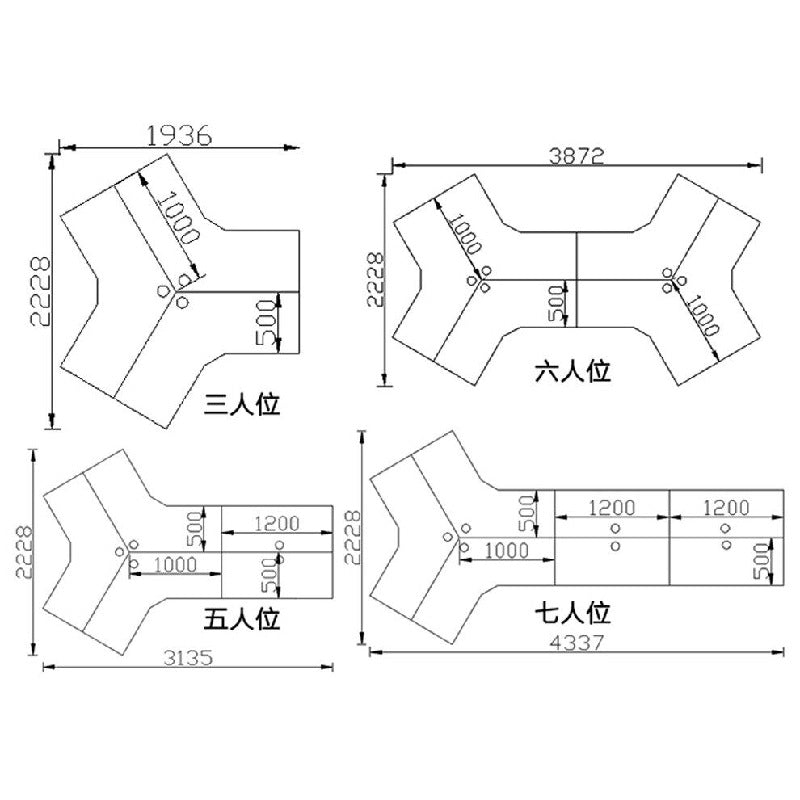 Office desk set for employees - modern minimalist design - includes desk, chair, and computer accessories