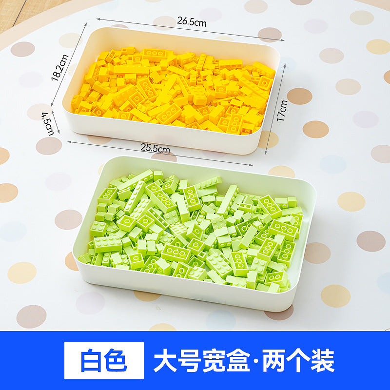 Children's toy parts sorting box Lego storage box Plastic stackable small particle building block partition storage box