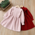 22winternew arrivalgirlsweater skirtsweet styledress female baby can add fleece-linedknittingdress