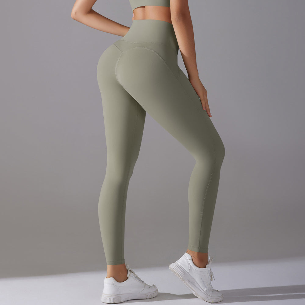 European and american high-waisted, tight-fitting, butt-lifting yoga pants - barely-there feel, antibacterial, no-panty-lining needed, quick-dry leggings for running, training, and fitness