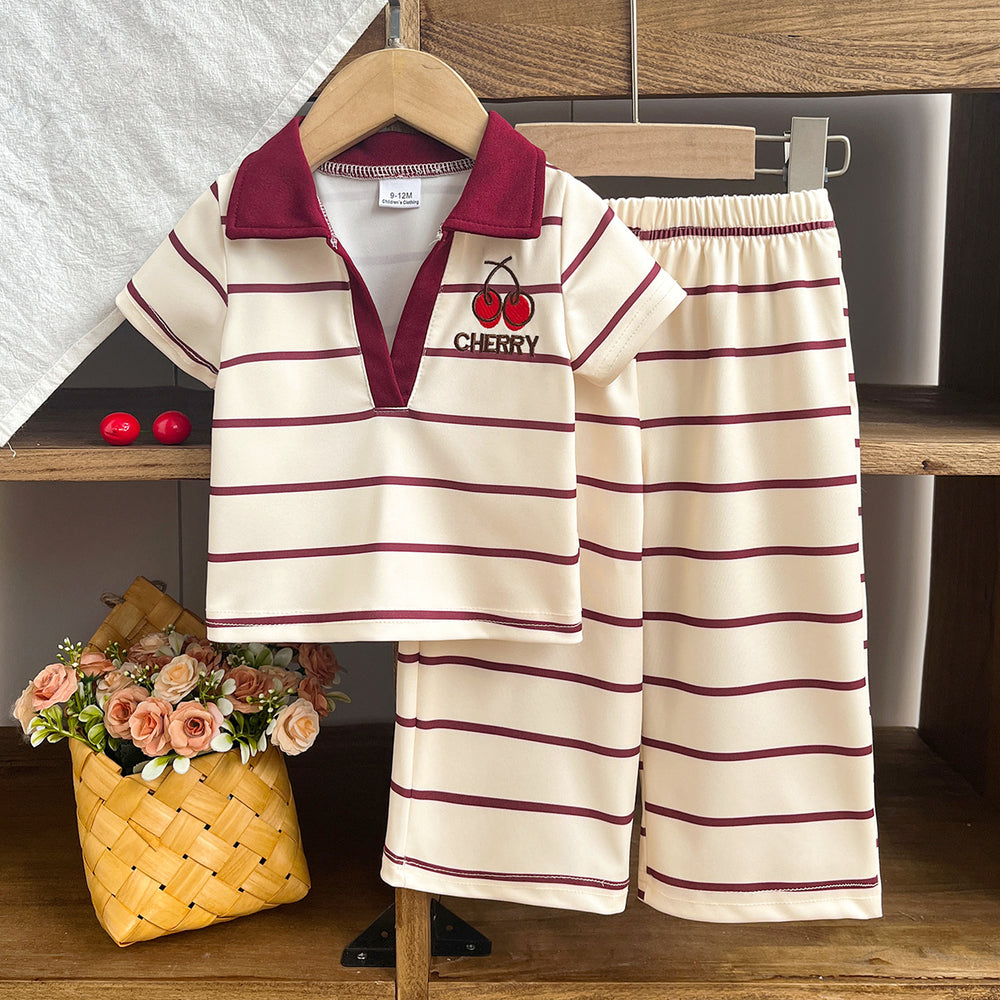 Baby clothing kids set children outfit short-sleeved t-shirt+pantstwo-piece set