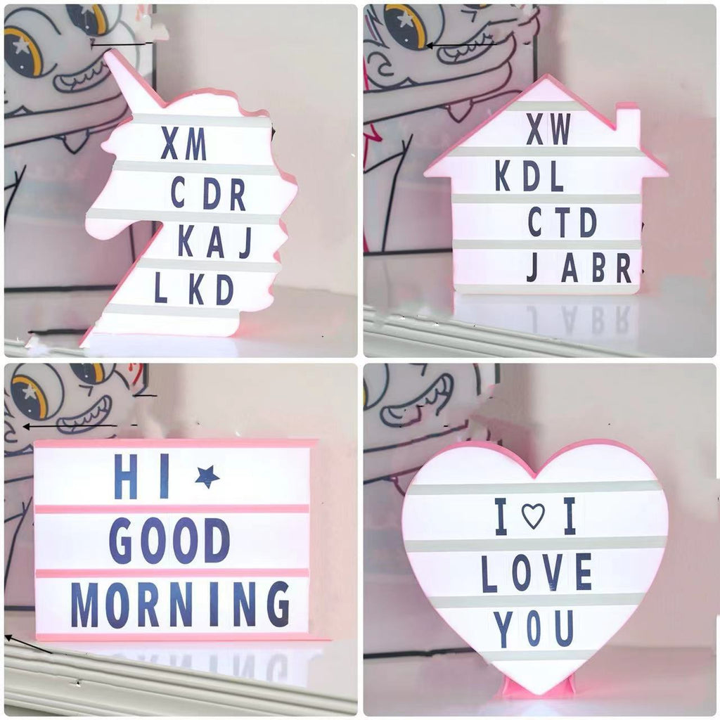 Cross-border LED light box love light box card English letter DIY luminous light box arrangement home decoration small ornament