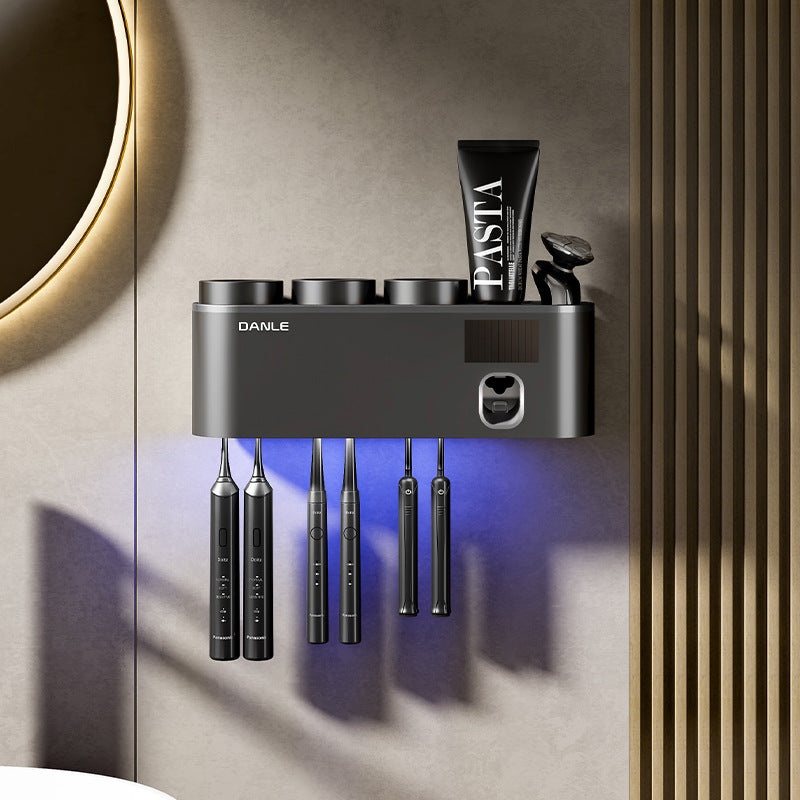 UV toothbrush sterilizer Smart sterilization cup Brushing cup holder Wall-mounted electric mouthwash cup rack