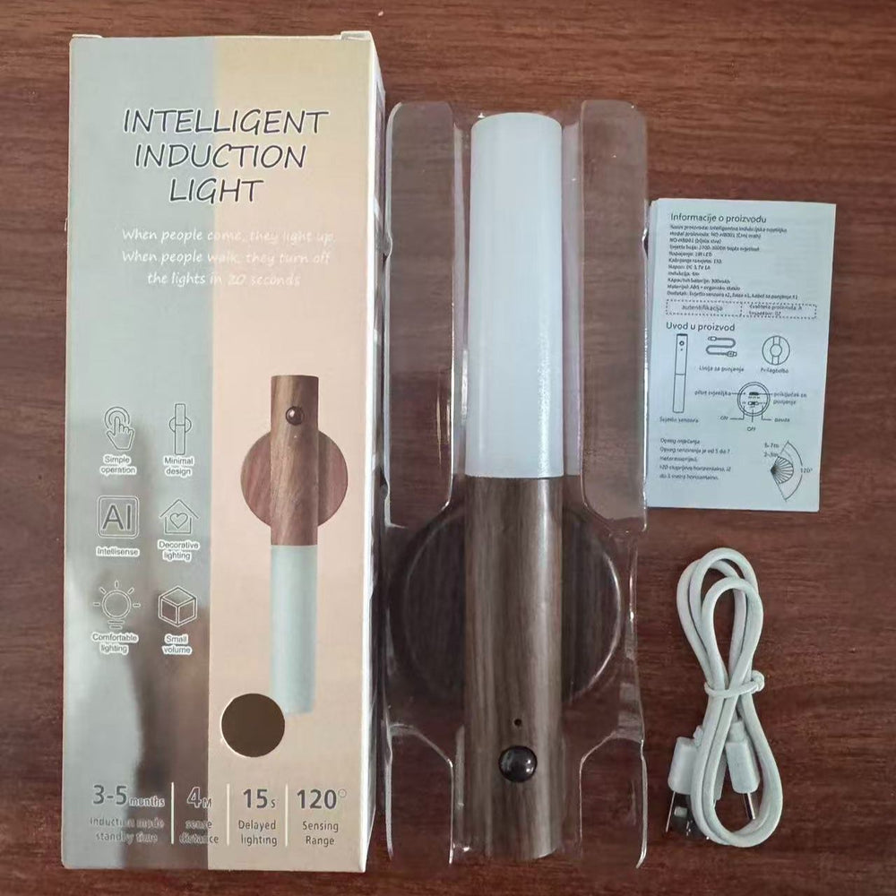 smart human body sensor led night light creative table lamp corridor night light charging wall lamp outdoor emergency light