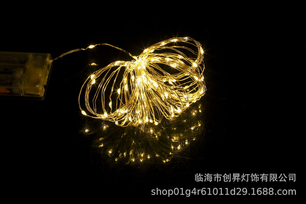 Manufacturer Battery Box Copper Wire Light Christmas Decoration Balloon Light Bobo Ball Light String Flower Cake Gift Box Copper Wire Light