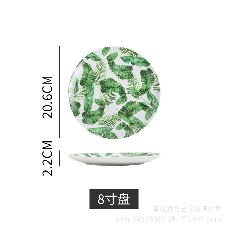 European-style light luxury banquet plating plates, restaurant artistic western dinner plates, pasta flat plates, ceramic american dinner plates, home-use steak plates