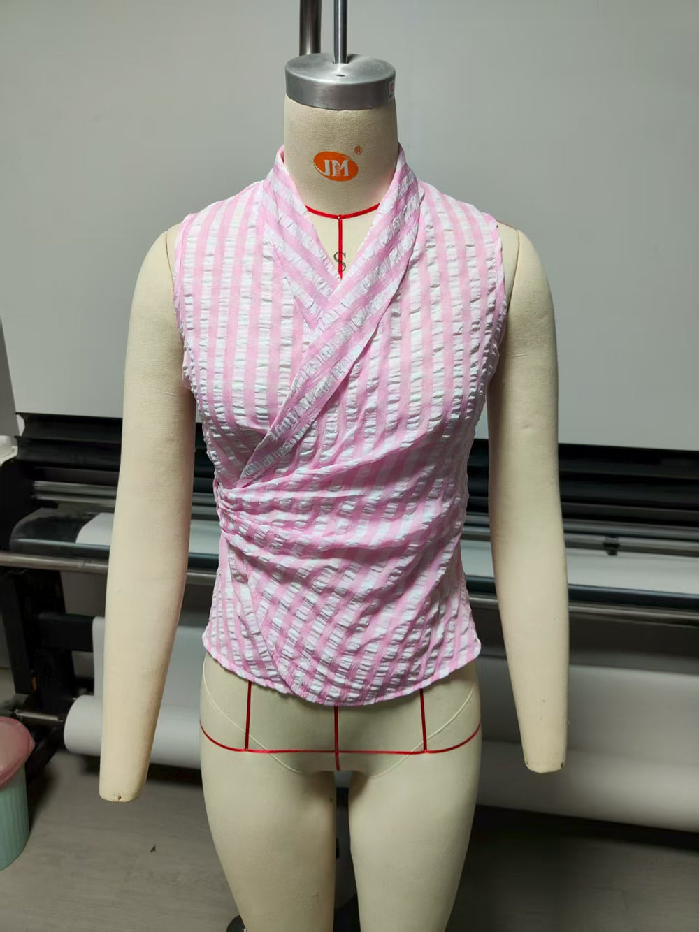 fashion  new arrivalfashionelegancestripesplaidv neck vest tops sleeveless shirt women's clothing