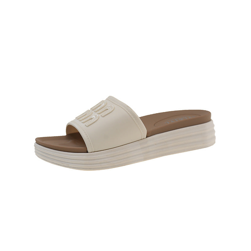 Women's flat slippers for summer 2025: new, high-end, soft-soled, retro-style, exquisite one-strap mules for outdoor wear
