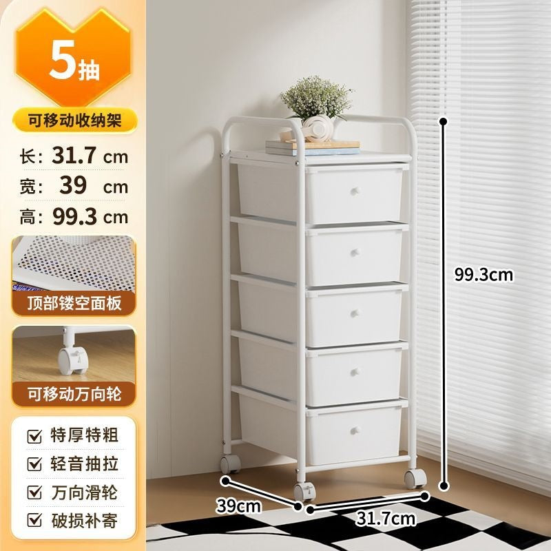 Multi-tiered storage cabinet with drawers - versatile organizer for home, space-saving, black