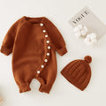 Baby knitting onesie fall and winternewborn baby boy sweatercuteheattech crawling suit 017