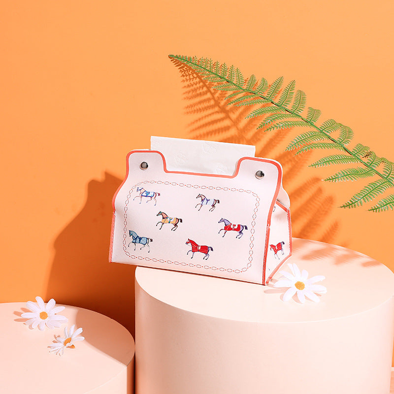 New retro flower tissue box, premium living room, restaurant, dormitory, office, multi-functional pumping carton, car pumping box