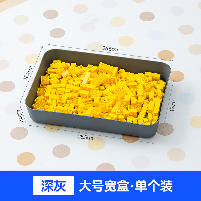 Children's toy parts sorting box Lego storage box Plastic stackable small particle building block partition storage box
