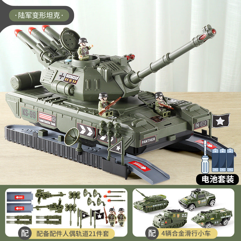 Nearly half a meter large 44CM tank model car educational toy battle launchable off-road vehicle boy parking lot