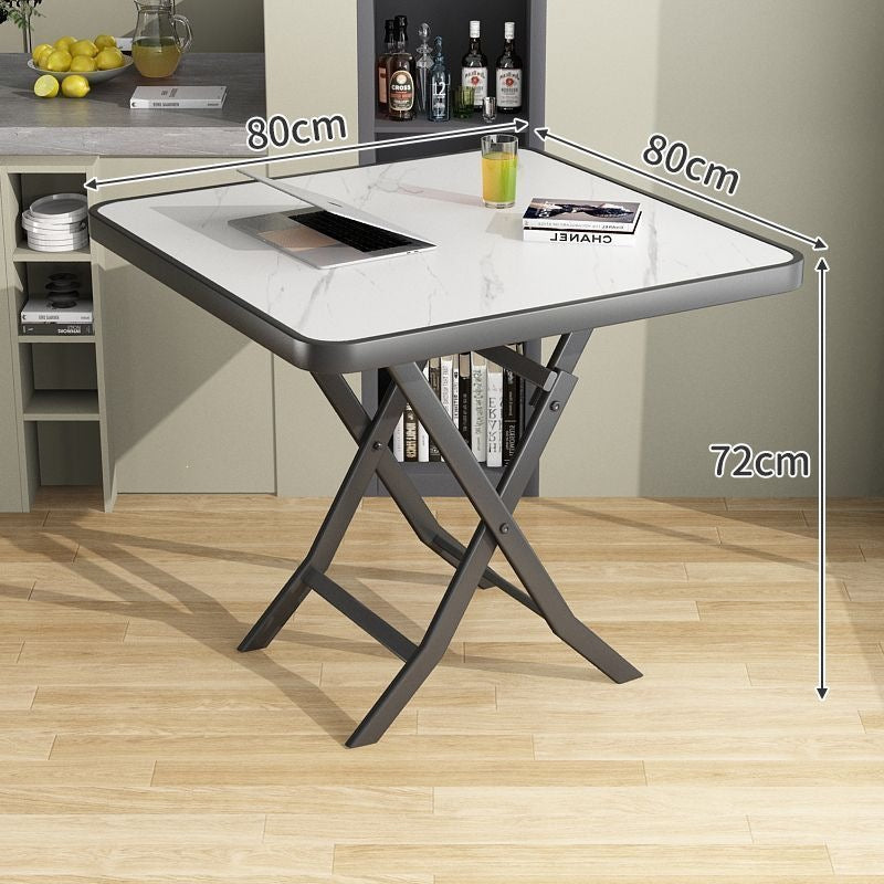Foldable table dining table small apartment for eating and doing homework round table rental room dormitory portable stall square table