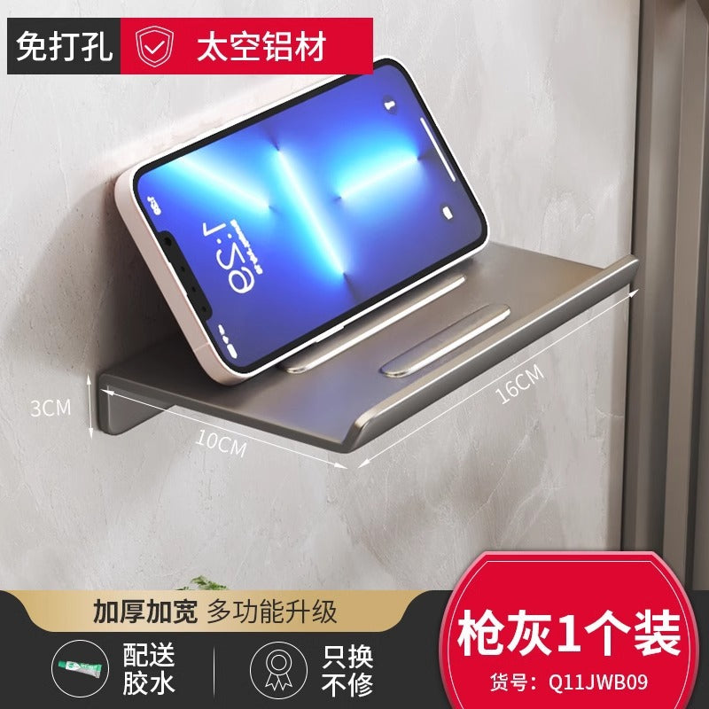 No punching toilet tissue box toilet mobile phone rack wall-mounted roll paper rack bathroom shelf tissue rack
