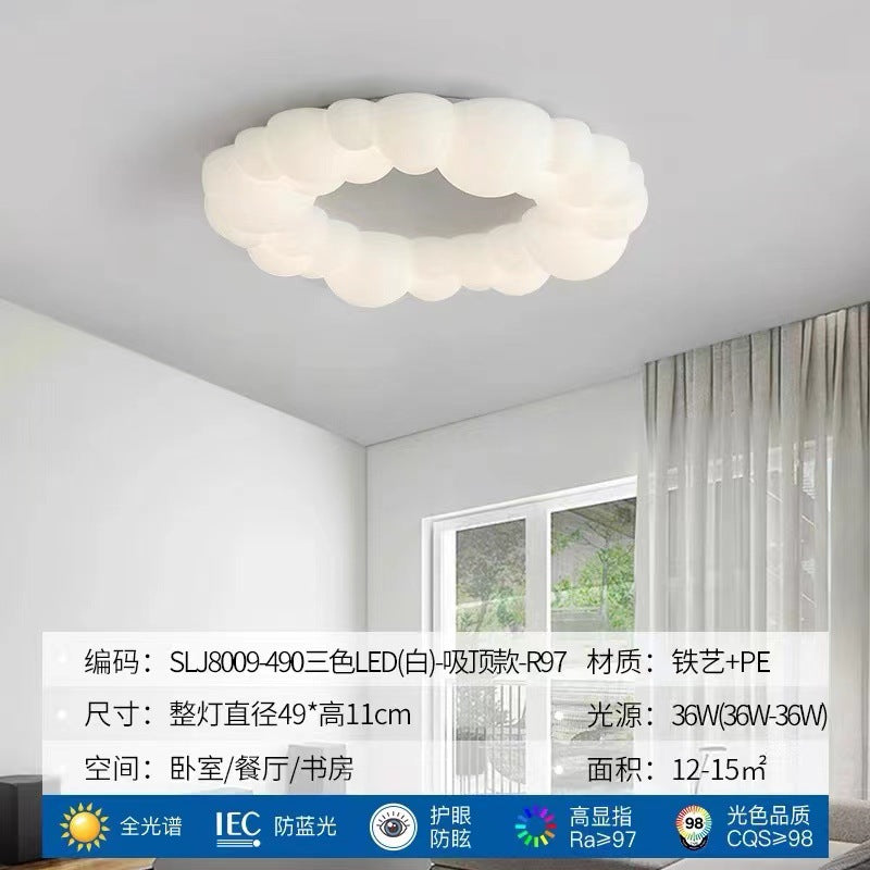 Guangdong Zhongshan Lighting Warm and Romantic Children's Room Bedroom Light Log Cream Wind Flower Master Bedroom Ceiling Light
