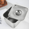 Manufacturer personalized milk tea small material basin jam bucket for home square with lid seasoning box flavor cup commercial seasoning basin wholesale