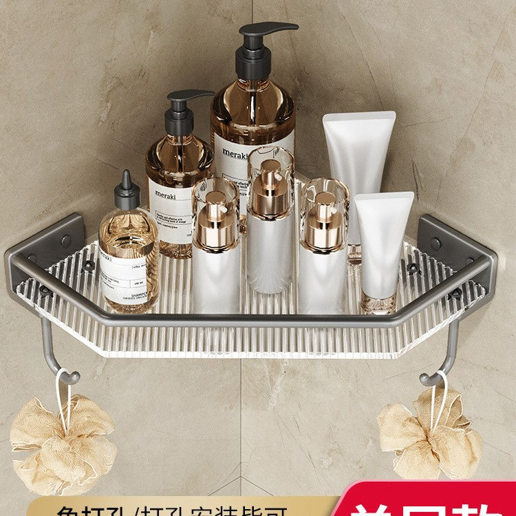 Acrylic toilet toilet rack non-punching bathroom gun gray tripod shower room toilet tripod