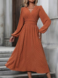 Fall and winternew arrival medium wool ball oblique collar lantern sleeve pleated waist dress